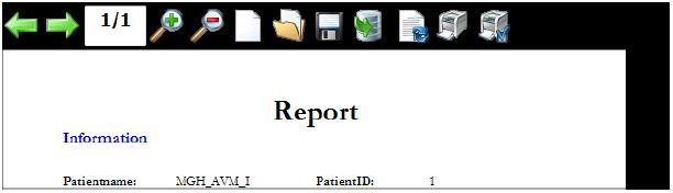 All buttons on top of the report preview (Figure 28) are global report functions.