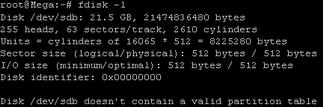 Detect the new disk space In my test for this example, as soon as I added the additional disk in through VMware it displayed through fdisk -l for me, you can see the second disk labeled /dev/sdb (I