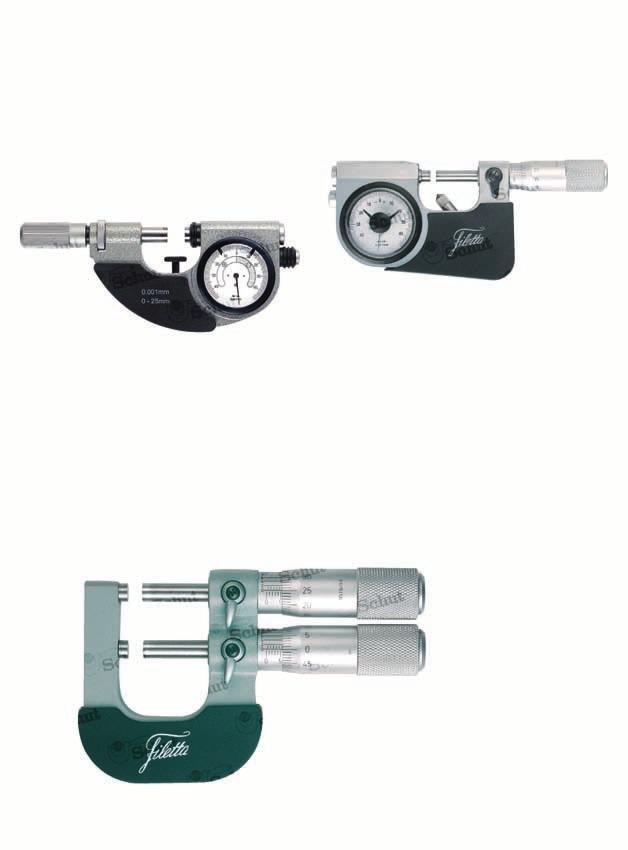 Tolerance micrometers with precision dial indicator Because of the retractable anvil, the fine adjustment and the tolerance markers very suitable for batch inspection and tolerance measurements.
