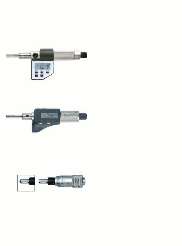 MICROMETER HEADS micrometer heads Several digital micrometer heads with different possibilities. range: 0-25. Resolution: 0.001. : ± 0.003. /inch conversion. 906.538 On/off switch.