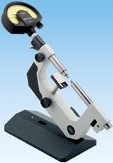 wear resistance Height-adjustable stop Constant measuring force Measuring spindle made of stainless steel, hardened throughout and ground, lockable Scales with satin-chrome finish Dial Comparator 13
