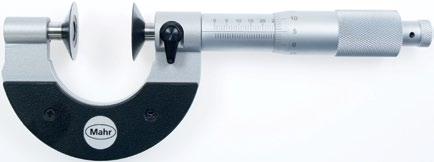 + 3-21 Precision Micrometer Micromar 4 SM with disc-type anvils DIN 863-3 Wk Applications For measurements of Tooth spans W k as of module.