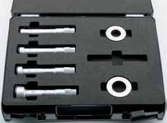 + 3-31 Self-Centering Inside Micrometer Micromar 44 A DIN 863-4 Scales with satin-chrome finish Applications For measuring: through holes blind holes centering shoulders Spindle is hardened