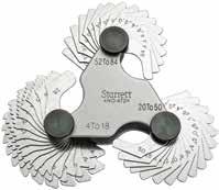 00 474 SCREW PITCH GAGE Consists of a substantial steel case with a number of folding leaves at both ends, each