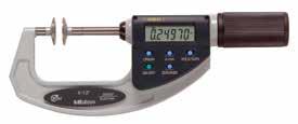 369-350-30 Quickmike type with adjustable measuring force Speedy spindle feed of 10mm/rev. (Quickmike type). Diameter of measuring disk:.787 / 20mm With ratchet stop for constant force.