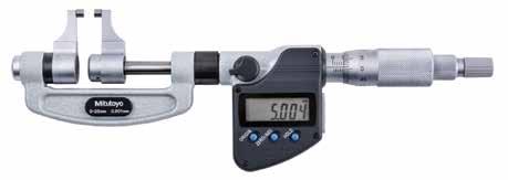 ratchet stop for constant force. With SPC output (Series 343). With a standard bar except 0-25mm and 0-1 model. Non-slip grip finish (digital models).