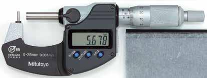 Tube Micrometers SERIES 395, 295, 115 Spherical and Cylindrical Anvils IP65 water/dust protection (Series 395). Designed to measure the wall thickness of various tubing.