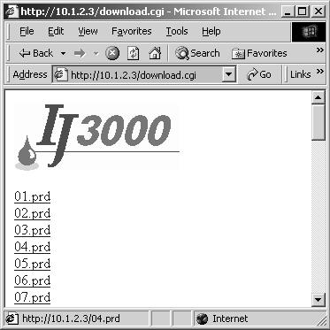 5760-136 IJ3000 Firmware Upgrade Process IJ3000 Controller Page 8 of 12 Revision D Transferring a File from an IJ3000 to a PC (for 5760-900 Old Style CPU) Use this procedure to transfer a font file,