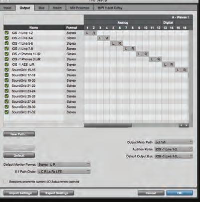 Driver Channel Names in your DAW SoundGrid Studio patches from the Waves SoundGrid ASIO/Core Audio driver to a hardware I/O device, a secondary driver (another computer), or the emotion ST mixer.