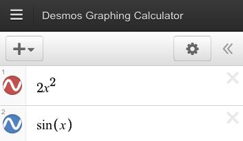 Getting Started with Desmos Making a graph Welcome to Desmos!! To create a new graph, just type your expression in the expression list bar.