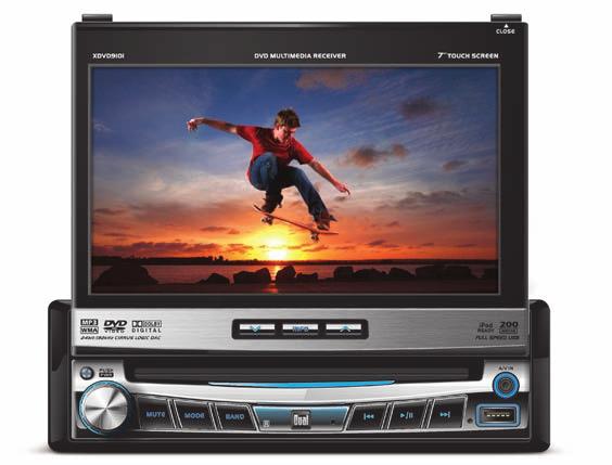 multimedia XDVDN9131 DVD Multimedia Receiver with Navigation 7 motorized touch-screen display Built-in Bluetooth Wireless Technology supports HFP, A2DP and