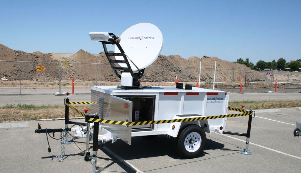 SATELLITE TRAILER Satellite trailers provide a half-mile (0.82 Kilometer) wireless access point for any in-range wireless devices only five minutes after parking.