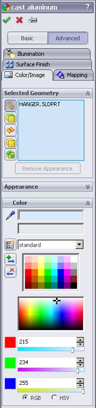 X. Appearance. Step 1. Click Render Tools on the Command Manager toolbar. Step 2.