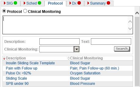 Step 11. Click the Protocol tab. Note: This field should be entered if the physician has provided any parameter for this order.