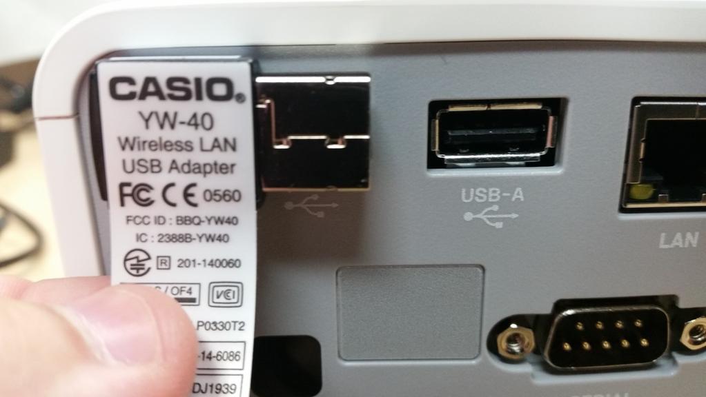 projector marked USB-A.