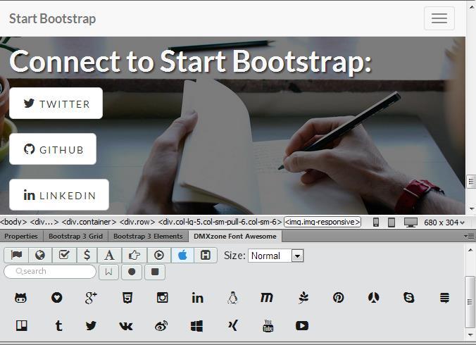 Font Awesome Full support for Bootstrap and Bootstrap 3 - The icons are