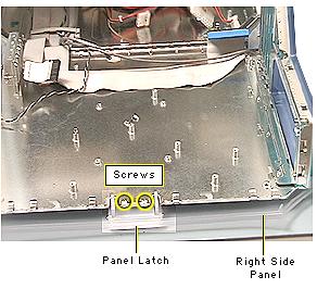 Take Apart Right Side Access Panel - 165 2. Open the side access panel. 3.