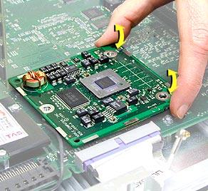 Take Apart Processor Module, AGP Graphics/Gigabit Ethernet/Digital Audio - 37 3. Remove the processor mounting screws. 4.