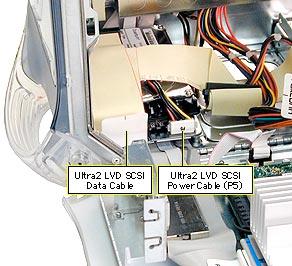 Take Apart Hard Drive, Ultra2 LVD SCSI - 70 2. Disconnect the SCSI hard drive power cable (P5). Caution: Pull the SCSI power cable straight out of the connector on the drive.