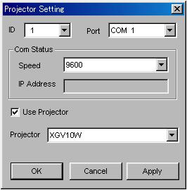Adjusting and Controlling Projector Setting When Multiple Projector Operation Mode (Use ID Number) is selected at Operation Mode Setting, it is possible to add projectors manually without using the