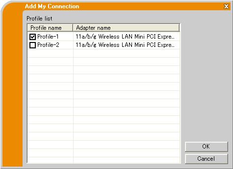 3. Using the Live Mode 3.8 Profile data (continued) 3.8.4 Registering My Connection One of the profile data, which is often used, can be registered as the My Connection profile data.