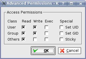 Advanced Permissions Select advanced