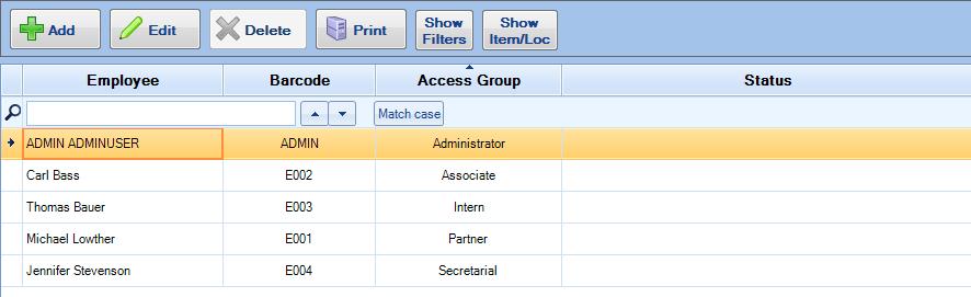 By default, only one access group is created--administrator. This access group has full access to the entire program. You will be unable to delete this access group from the DTS system.