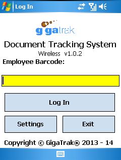 DTS MOBILE HANDHELD APPLICATION The following describes the basic operation of the mobile Document Tracking System application.