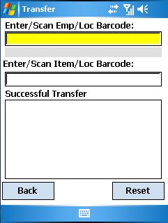 TRANSFER The transfer function is used to assign documents and other items to employees/locations, or to assign employees to various locations.