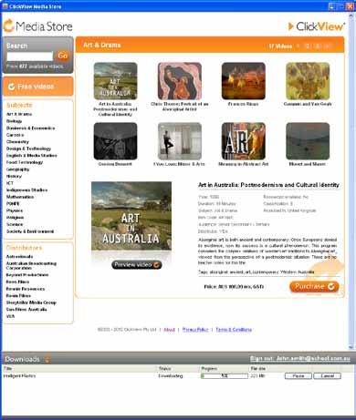 15. ClickView Media Store Search bar ClickView Media Store enables ClickView schools in Australia to purchase digital videos for their ClickView library on a title-by-title basis from a variety of