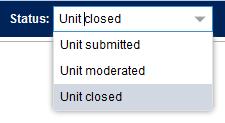 The moderation status is updated in the portfolio details to Unit closed (section 8.2). Close the student s portfolio to return to the claim summary.