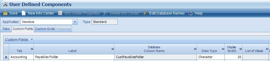 Vision Configuration Fields for Payables Approval & Tracking Invoice Folder PAT needs a folder on the network to store the PDFs of the Vendor Invoice.