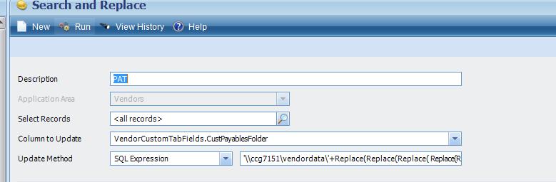 Vendor To keep the PDFs filed (electronically) by vendor, a user defined field will need to be created in Vision for the Vendor Info Center called Payables Folder.