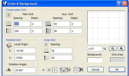 element-level display and projection options.