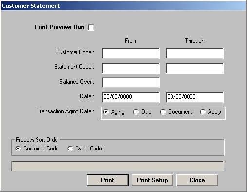 Task 6: Printing Statements Introduction Statements can be previewed before they are printed to your fax or email device and will be previewed in PDF file format and can be printed to a printer from