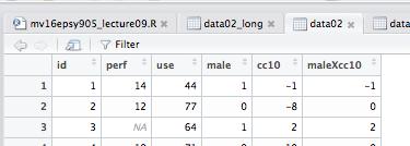 First Step: Convert Data from Wide to Long Original wide-format data (all DVs for a person on