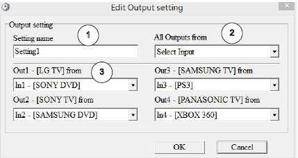 Edit selected pre-setting item After action of 6, edit form will pop-up as below: 1.