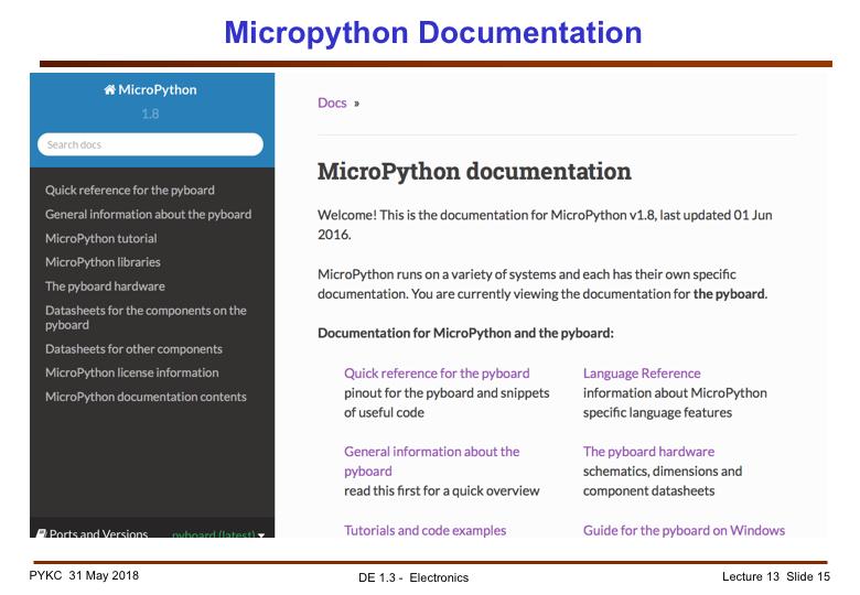 MicroPython is quite a large system and there are too much to learn. It is also good if you learn to read instructions from website, rather than just been spoon fed by me. So, go to: http://docs.