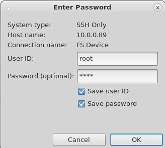 Remote Connection Type in your login details and select OK.