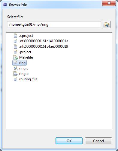 Select the ring executable we