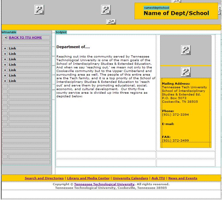 Using Dreamweaver to Edit the Campus Template Page 8 5. Adding a New Page to Your Site Double-click on the file in the Site Files Area called collegesschools.dwt.