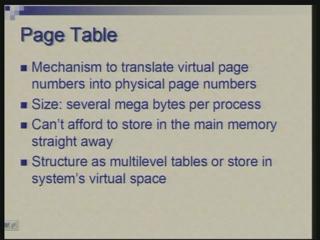 (Refer Slide Time: 02:18) We have seen that page table is basically a lookup table where given virtual page number you look up in the table and you will find out the physical page number