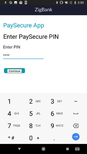 1.2 Login & OTP Generation Once the registration is successful, from the subsequent logins user has to use the PIN to login into the PaySecure application.