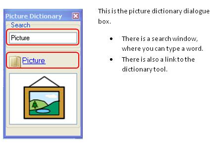 Right next to the Dictionary tool is a Picture
