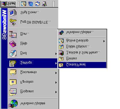 Setup Under the Windows 95/98/Me Step 1.