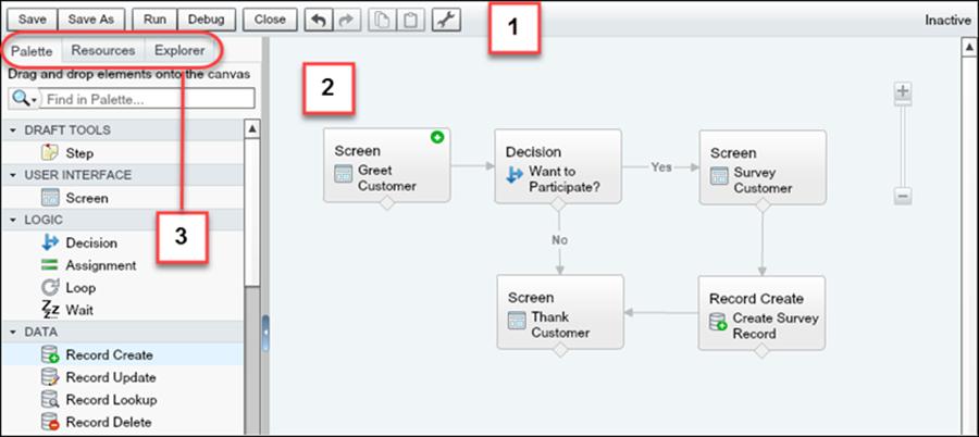 Tour the Cloud Flow Designer User Interface Tour the Cloud Flow Designer User Interface Before you use the Cloud Flow Designer to design flows, understand the tool's main components.