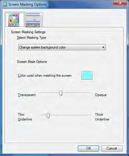 17. USING SCREEN MASKING In this section you ll learn how to: change display options when using Screen Masking use the spotlight.