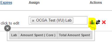 When you click on the correct lab, it will add the billing number to the lab.