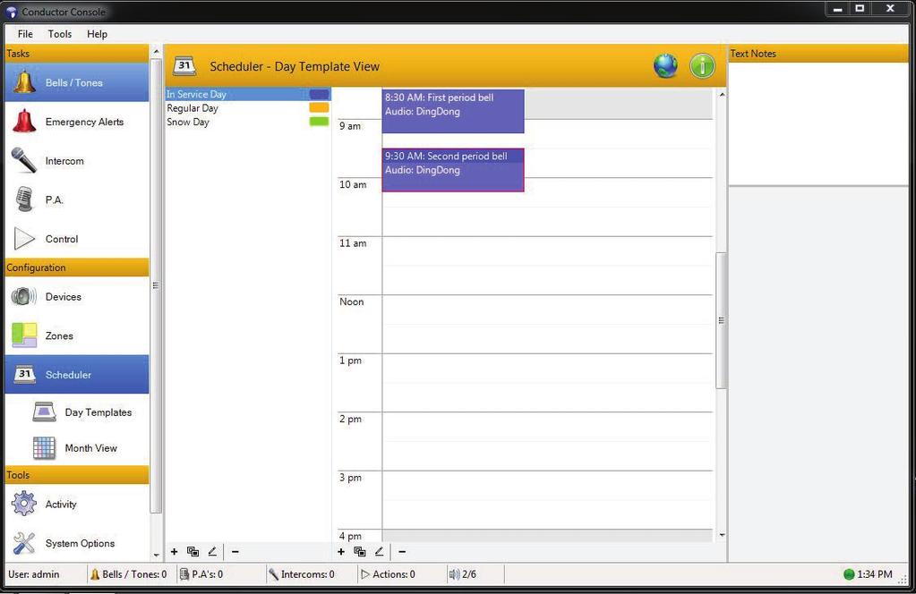 Scheduler: Managing schedules The Conductor system makes creating and managing schedules easy for schools. To understand the scheduler you need to learn the two portions of the scheduler: 1.