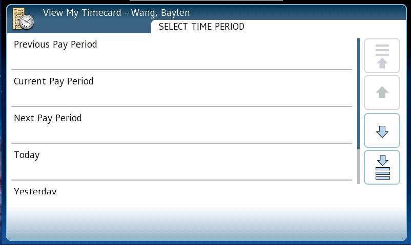View Your Timecard 1. Press the View My Timecard soft key. 1 An instruction message appears. 2. Swipe your ID Card.